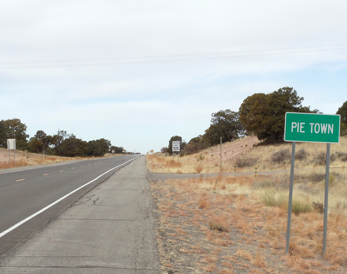 Welcome to Pie Town (on Hwy 60).